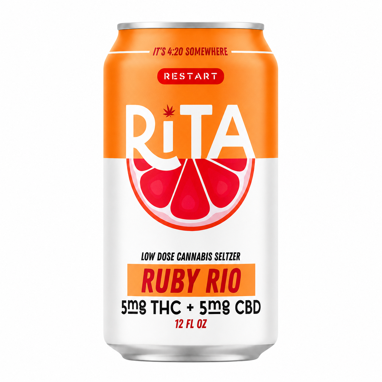 RESTART Rita Delta 9 THC CBD 10MG Cannabis Seltzer Ruby Rio / Single Can